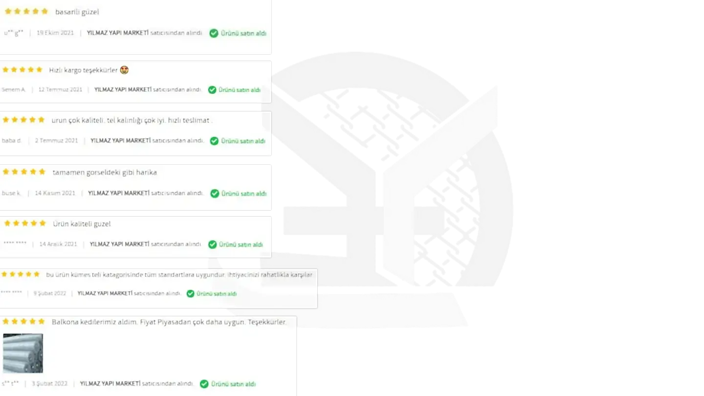 Panel çit müşteri yorumları